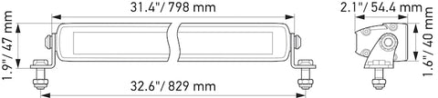 Hella Universal Black Magic 32in Thin Light Bar - Driving Beam - 358176311