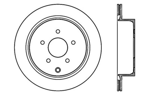 StopTech 03-12 Infiniti FX35 Drilled Sport Left Rear Cryo Rotor - 128.42078CL