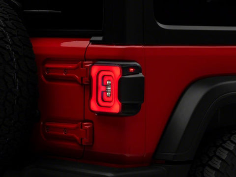 Raxiom 18-23 Jeep Wrangler JL Axial Series Carver LED Tail Lights- Blk Housing (Smoked Lens) - J164243-JL