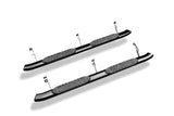 Lund 2019 Ford Ranger 5in. Oval Curved Steel Nerf Bars - Black - 23889010