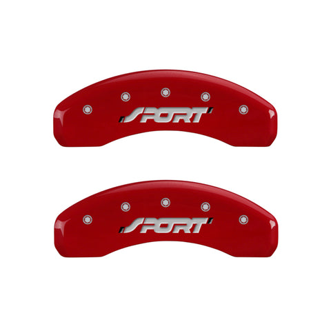 MGP 4 Caliper Covers Engraved Front & Rear SPORT Yellow finish black ch - 10119SSPOYL