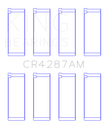 King Engine Bearings Honda B18C1/B18C5 (Size +0.25mm) Connecting Rod Bearing Set - CR4287AM0.25