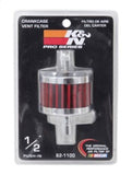 K&N Steel Base Crankcase Vent Filter 0.5in Vent OD x 2in OD x 1.5in Height - 62-1100