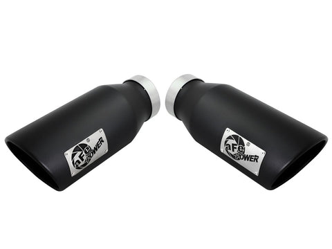aFe Diesel Exhaust Tip Bolt On Black 4in Inlex x 6in Outlet x 15in - 49T40606-B15