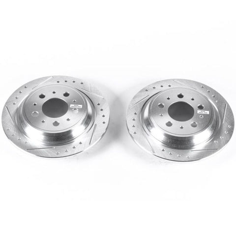 Power Stop 99-00 Volvo S70 Rear Evolution Drilled & Slotted Rotors - Pair - EBR624XPR