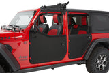 Bestop 20-26 Jeep Gladiator / 18-26 Wrangler JL Full Fabric Doors (Rear Black Twill) - 51751-17