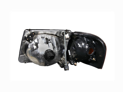 ANZO 2001-2005 Ford Explorer Crystal Headlights Black - 111041