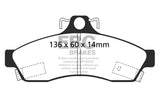EBC 92-96 Chevrolet Caprice 4.3 Police Greenstuff Rear Brake Pads - DP21181