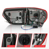 ANZO 2014-2016 Jeep Grand Cherokee LED Taillights Red/Clear - 311268