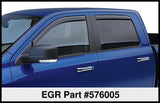 EGR 16-17 Nissan Titan Crew Cab In-Channel Window Visors - Set of 4 - Matte - 576005