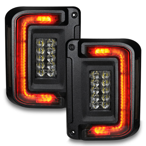 Oracle 07-17 Jeep Wrangler JK Flush Mount LED Tail Lights - Tinted - 5891-504-T