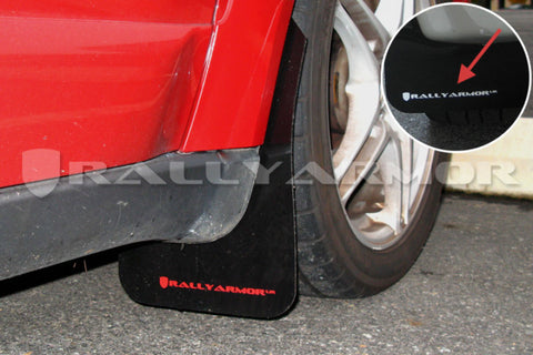 Rally Armor 05-09 Subaru Legacy GT / Outback Black UR Mud Flap w/ White Logo - MF4-UR-BLK/WH