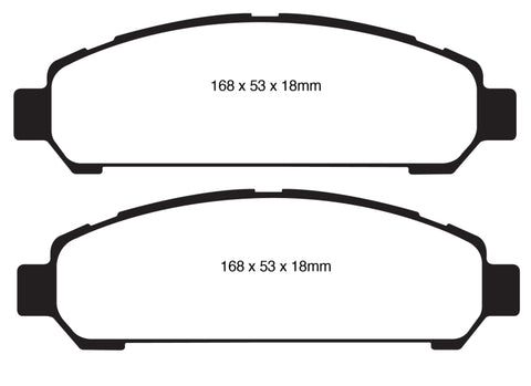 EBC 08+ Toyota Venza 2.7 Yellowstuff Front Brake Pads - DP41851R