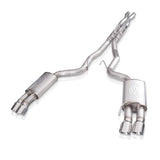 Stainless Works 18-21 Ford Mustang GT 3in Legend Series Catback X-Pipe w/Quad Tips w/o Active Valves - M18CBXFCL