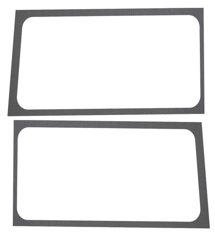 DEI 18-23 Jeep Wrangler JL 2-Door Boom Mat Rear Side Window Trim - 2 Piece - Gray Leather Look - 50271