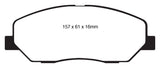 EBC 08-10 Hyundai Genesis 3.8 Yellowstuff Front Brake Pads - DP41821R