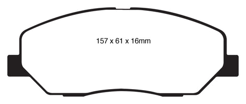 EBC 08-10 Hyundai Genesis 3.8 Yellowstuff Front Brake Pads - DP41821R