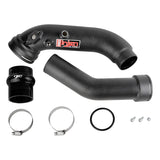 16-20 BMW L6-3.0L/ Turbo/ Twin Turbo/L4-2.0L/ L6-2.5L Wrinkle Black Turbo SES Intercooler Pipes - SES1128ICPWB