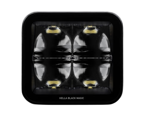 Hella Universal Black Magic 3.2in L.E.D. Cube Kit - Flood Beam (Long Range) - 358176821