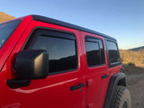 EGR 2018 jeep Wrangler JL SlimLine In-Channel WindowVisors Set of 4 - Dark Smoke - 575251