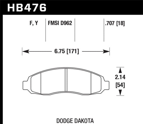 Hawk LTS Street Brake Pads - HB476Y.707