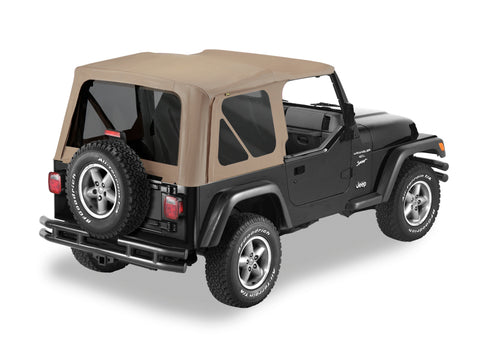 Bestop 97-02 Jeep Wrangler TJ Replace A-Top (Dark Tan Tinted Windows No Door Skins Included) - 51180-33