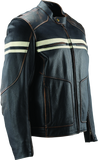 River Road Hoodlum Vintage Leather Jacket Black - Small - 094382