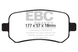 EBC 04-07 Ford Freestar 3.9 Greenstuff Front Brake Pads - DP61695