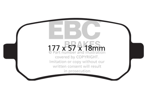 EBC 04-07 Ford Freestar 3.9 Greenstuff Front Brake Pads - DP61695