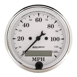 Autometer Old Tyme White 5 Piece Kit (MPH/FUEL/OILP/WTMP/BAT) 59-60 Chevy Car Direct-Fit Dash Kit - 7034-OTW