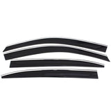 AVS 15-18 Chevrolet Tahoe/GMC Yukon Ventvisor Low Profile Deflectors 4pc - Smoke w/Chrome Trim - 794060