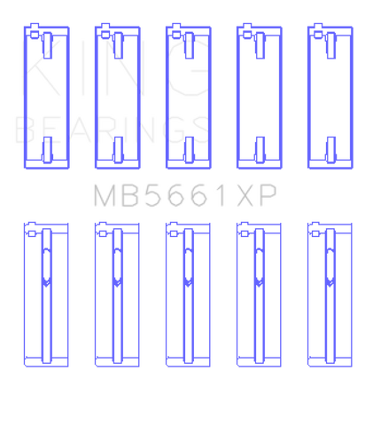 King Audi/Volkswagen ADZ/AWT/APK/BHP/BPY/AKS 1.6/1.8/2.0L Crankshaft Main Bearing Set - MB5661XP