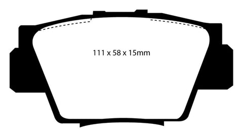 EBC 91-96 Acura NSX 3.0 Redstuff Rear Brake Pads - DP3873C