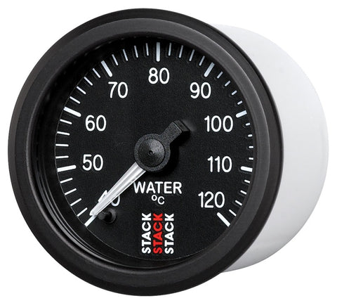 Autometer Stack 52mm 40-120 Deg C 1/8in NPTF Male Pro Stepper Motor Water Temp Gauge - Black - ST3307