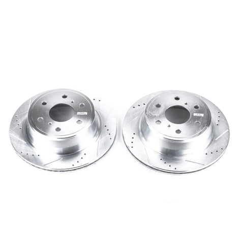 Power Stop 07-19 Cadillac Escalade Rear Evolution Drilled & Slotted Rotors - Pair - AR8658XPR
