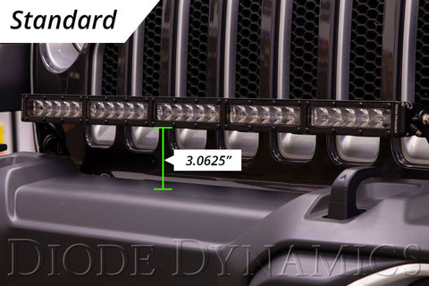 Diode Dynamics 18-21 Jeep JL Wrangler/Gladiator SS30 Bumper Bracket Kit - Amber Combo (Single) - DD6082