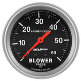 Autometer Sport Comp Mechanical 2 5/8in 60 psi Blower Pressure Gauge - 3402
