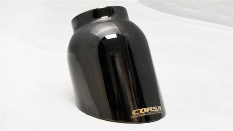 Corsa 2015 Ford F-150 5.0L V8 (Super Crew Cab) Black Sport Single Side Dual 4in Tips CB Exhaust - 14837BLK