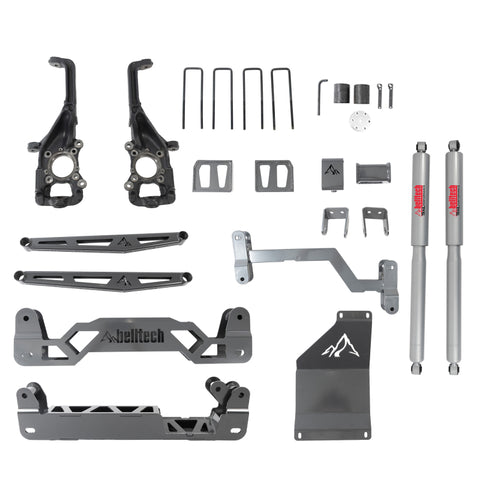 Belltech 15-20 FORD F150 4WD 6in Lift Kit w/ Rear Trail Performance Shocks Only - 152501BK
