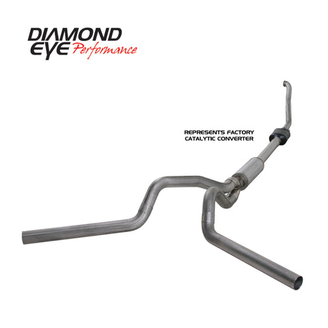 Diamond Eye KIT 4in TB MFLR RPLCMENT PIPE DUAL SS 94-97 5 7 3L F250/F350 PWRSTROKE NFS W CARB STDS - K4308S-RP