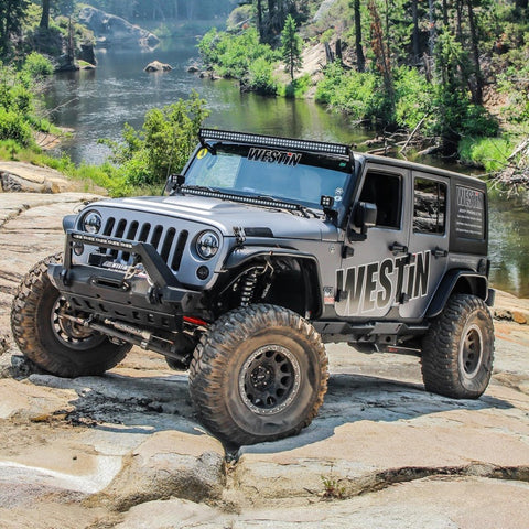 Westin/Snyper 07-17 Jeep Wrangler Tube Fenders - Rear - Textured Black - 62-1015