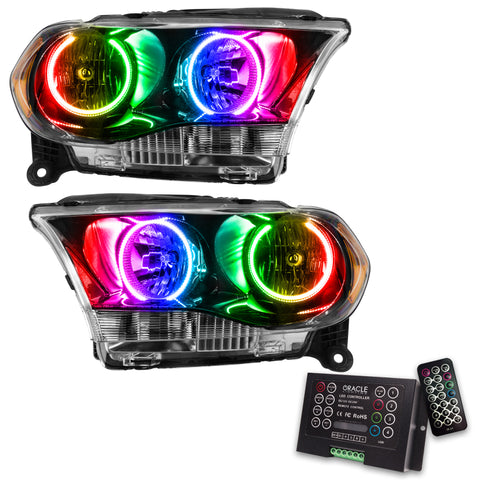Oracle 11-13 Dodge Durango SMD HL Halogen - Black - ColorSHIFT w/ 2.0 Controller - 7102-333