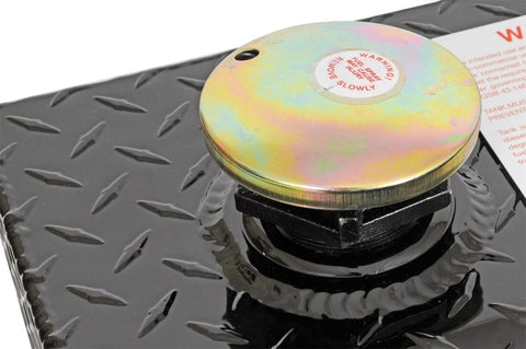 Deezee Universal Tanks - Wedge Rectangle Black Tread Aluminum - DZ 92556B