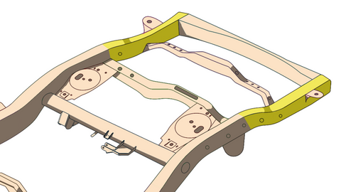Rust Buster 2003-2009 Toyota 4Runner Rear Frame Repair Kit - Left - RB8419L