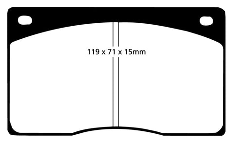 EBC 93-97 Aston Martin DB7 3.2 Supercharged Yellowstuff Front Brake Pads - DP4262R