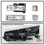 xTune Chevy Suburban 94-98 Headlights w/ Corner & Parking Lights 8pcs Chrome HD-JH-CCK88-AM-C-SET - 5069535