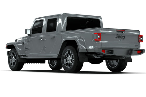Rally Armor 19-25 Jeep Gladiator JT (Incl. Overland/Sport/Sport S) Black Mud Flap w/Army Green Logo - MF84-BLK-AGN