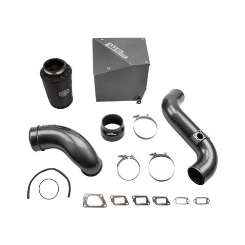Wehrli 11-16 Chevrolet 6.6L Duramax LML 4in Intake Kit Stage 2 - WCFab Grey - WCF100304-GRY