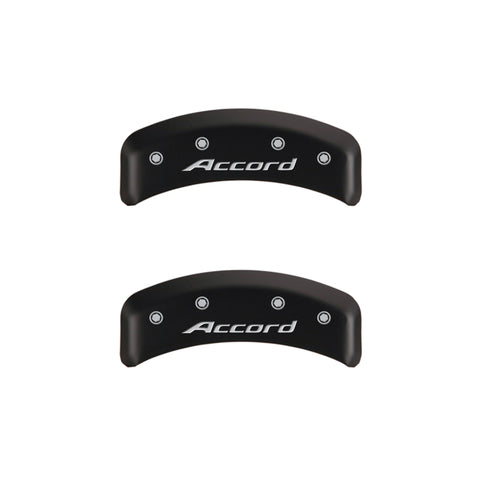 MGP 4 Caliper Covers Engraved Front Accord Engraved Rear Accord Red finish silver ch - 20130SACCRD