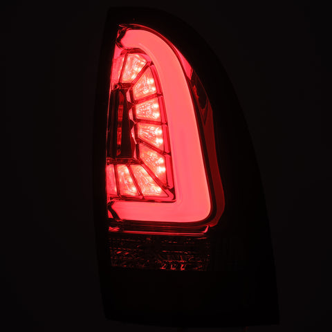 AlphaRex 05-15 Toyota Tacoma PRO-Series LED Tail Lights Jet Black - 680030